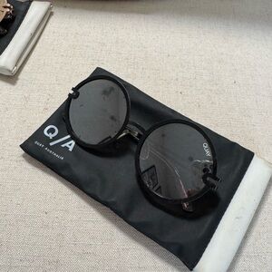 Quay Australia Black Round Sunglasses